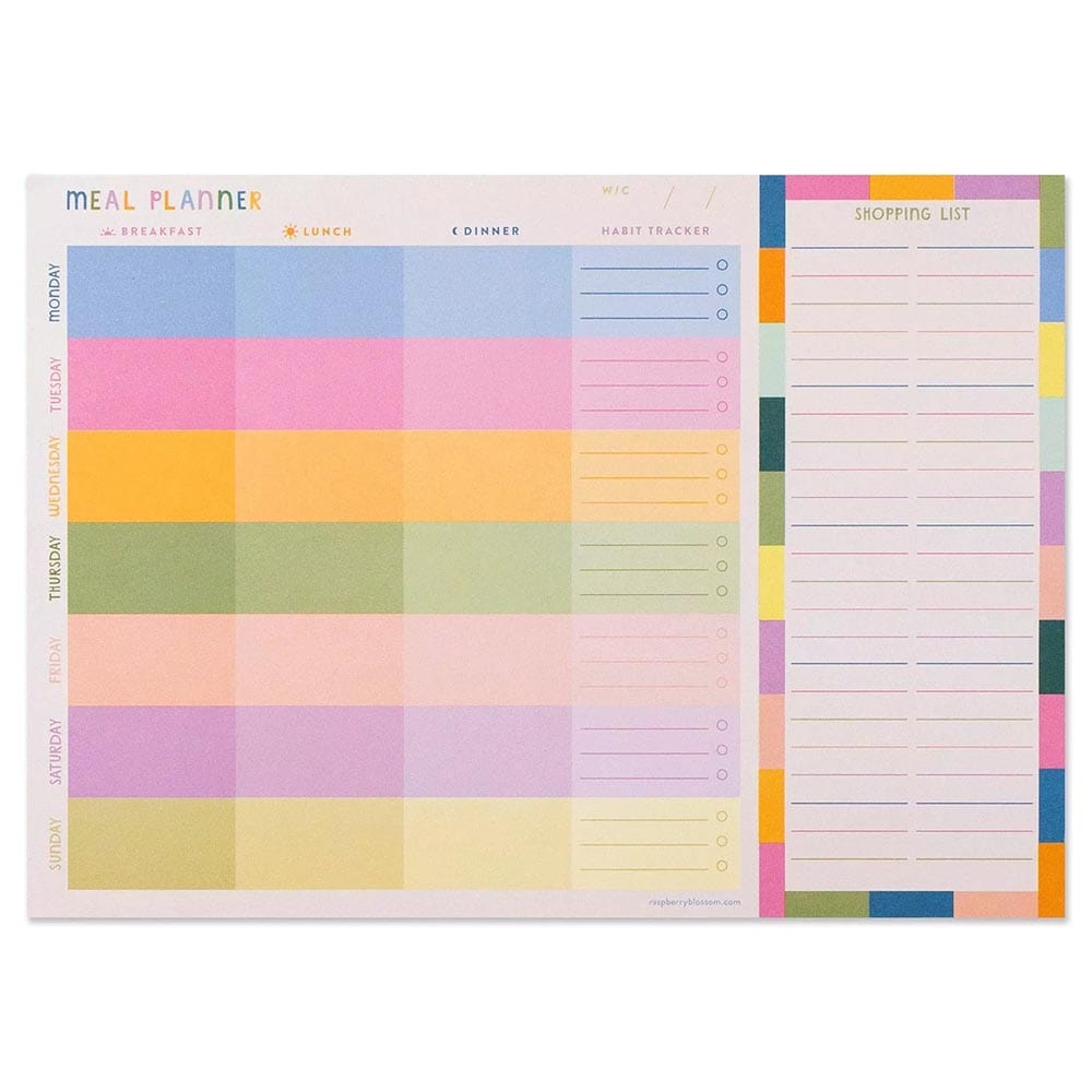 Meal Planner Magnetic Pad Raspberry Blossom &Keep
