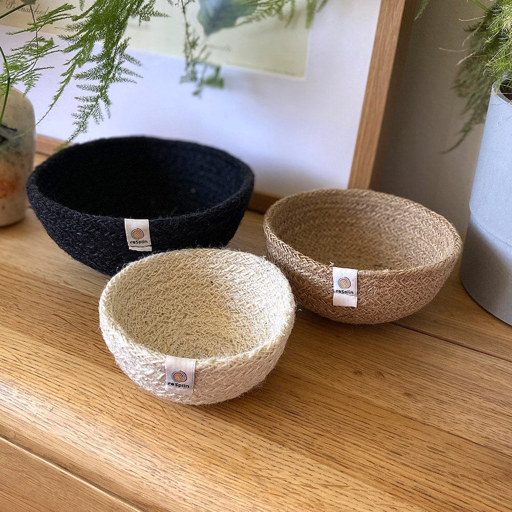 Jute Mini Bowl Set Pebble