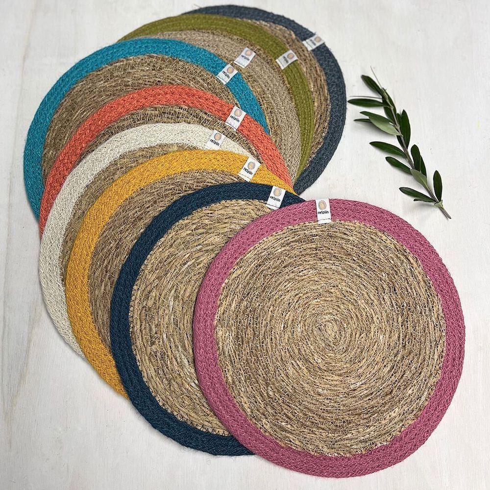 Round Seagrass & Jute Tablemat