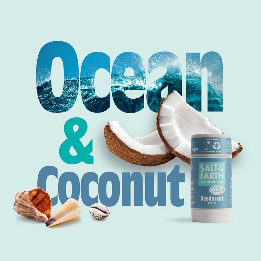Salt of The Earth Natural Deodorant Stick Tube - Ocean & Coconut &Keep