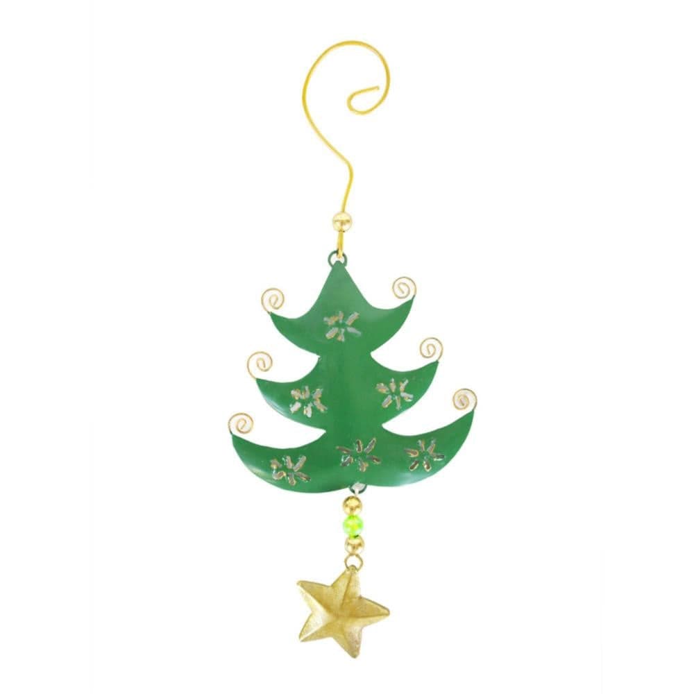 Recycled Metal Hanging Christmas Tree Decoration Shared Earth &Keep