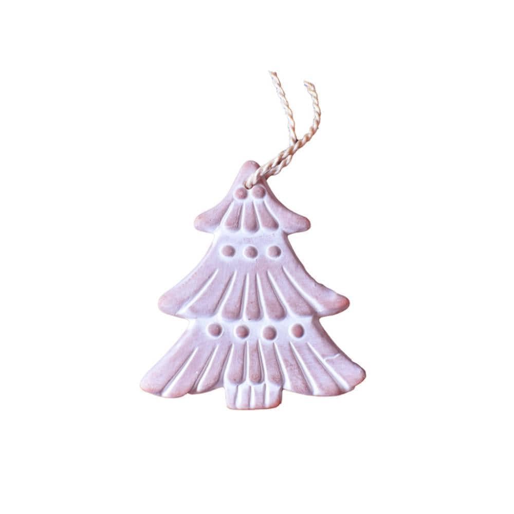 Terracotta Hanging Christmas Decoration - Tree with Lights Shared Earth &Keep