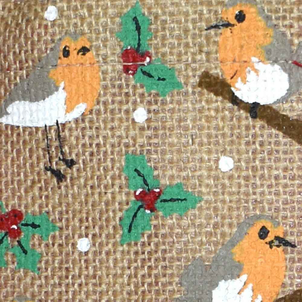 Robins Christmas Jute Bottle Bag by Shared Earth &Keep