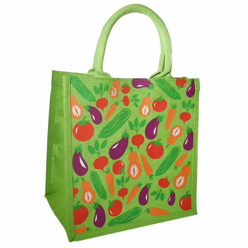 Medium Jute Shopping Bag by Shared Earth - Vegetables &Keep