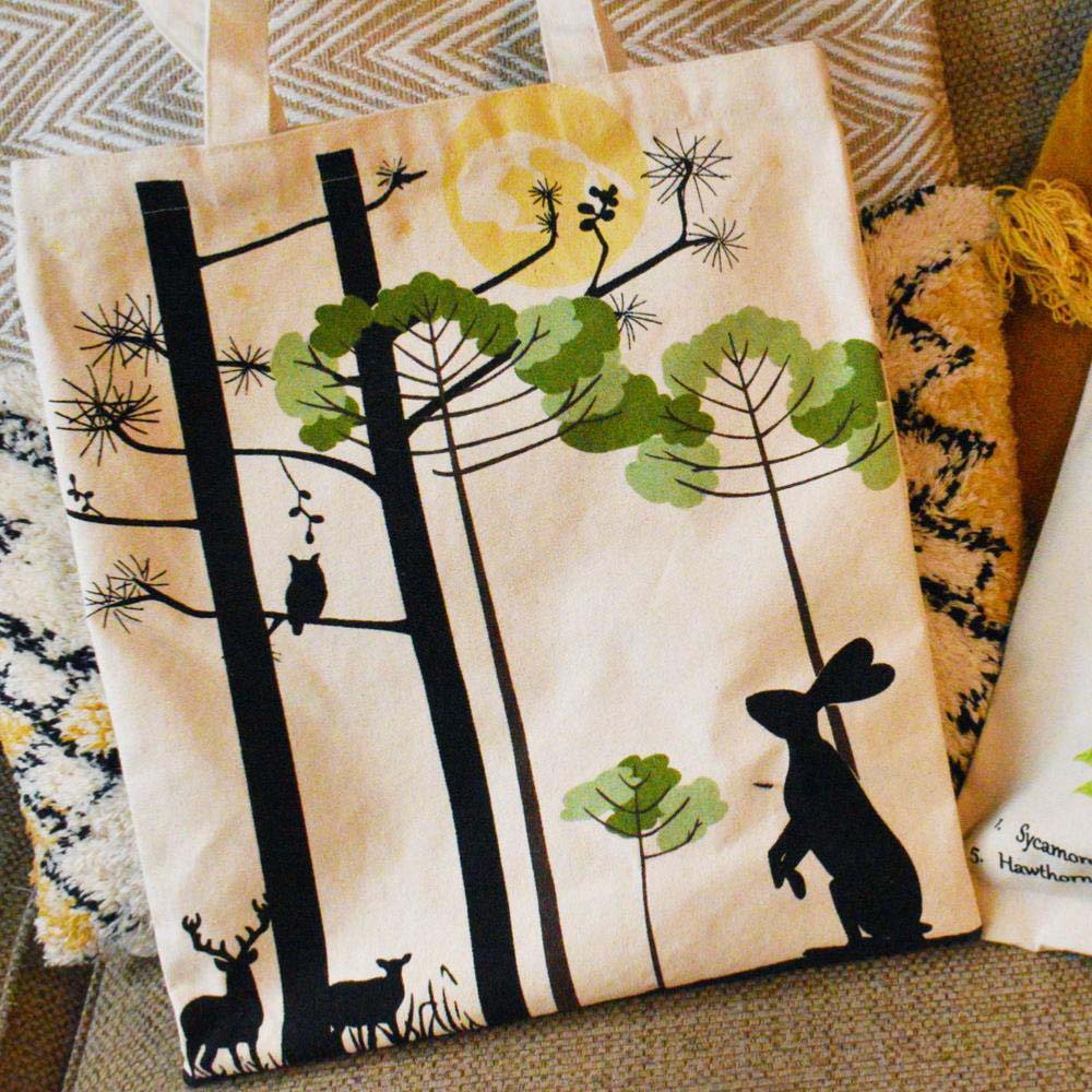 Recycled Cotton Tote Shopping Bag by Shared Earth - Hare & Moon &Keep