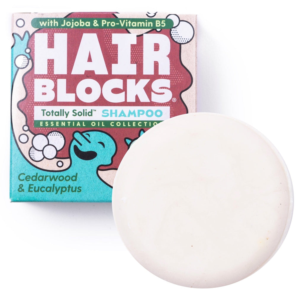 Shower Blocks Solid Shampoo bar: Cedarwood & Eucalyptus - All Hair Types &Keep