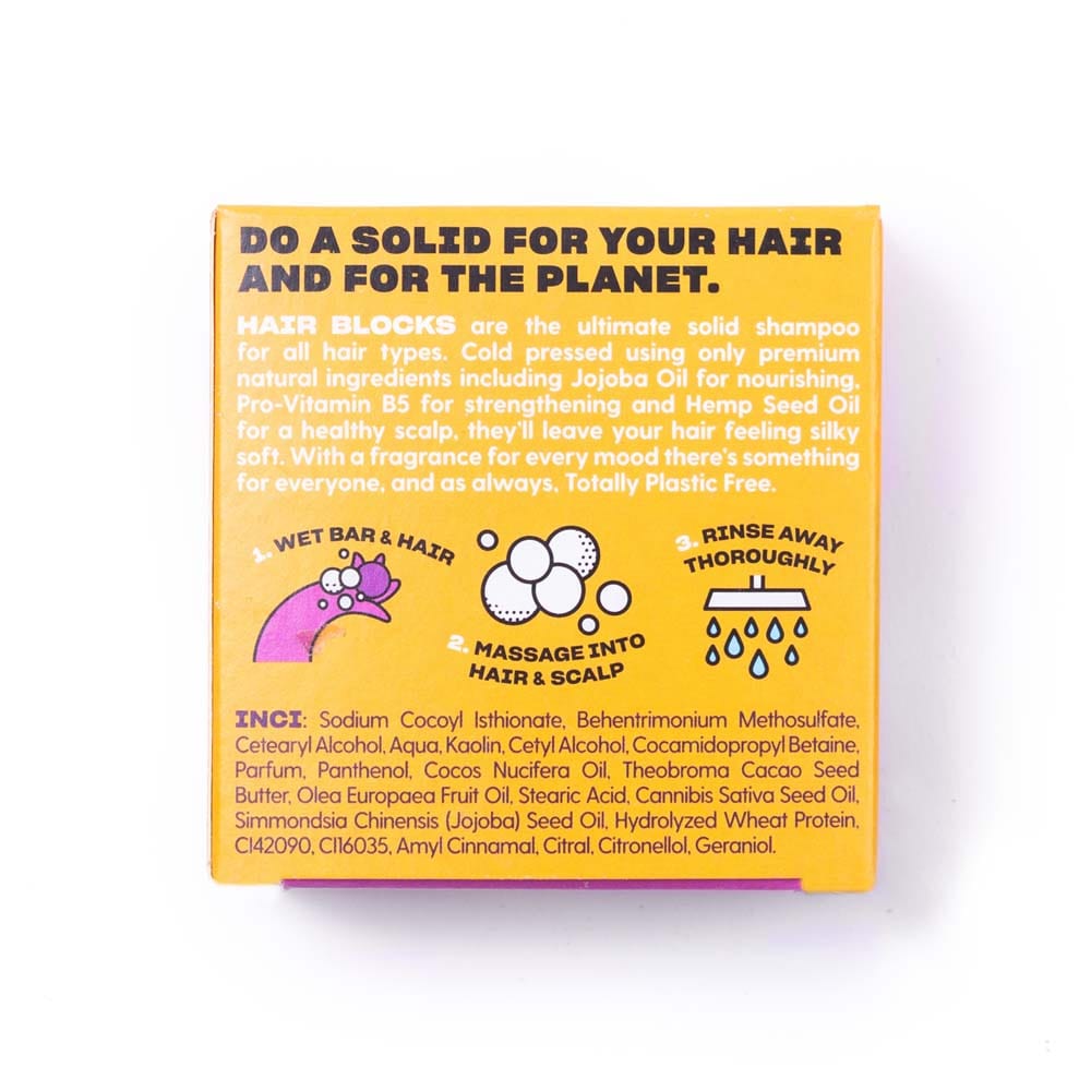 Hair Blocks Solid Shampoo Bar: Mango & Passionfruit &Keep