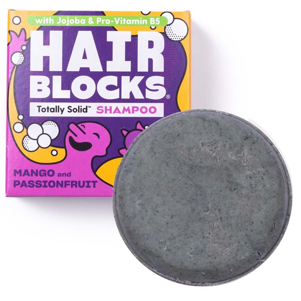 Hair Blocks Solid Shampoo Bar: Mango & Passionfruit &Keep