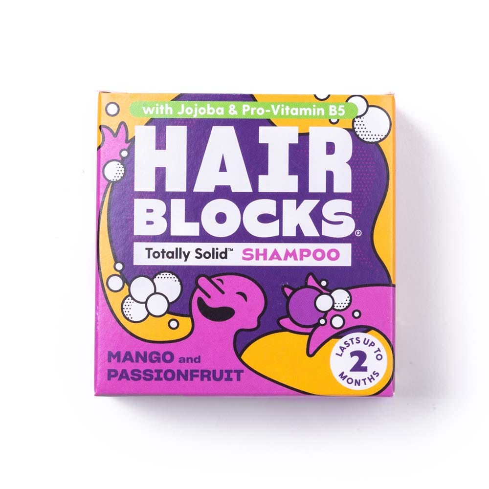 Hair Blocks Solid Shampoo Bar: Mango & Passionfruit &Keep