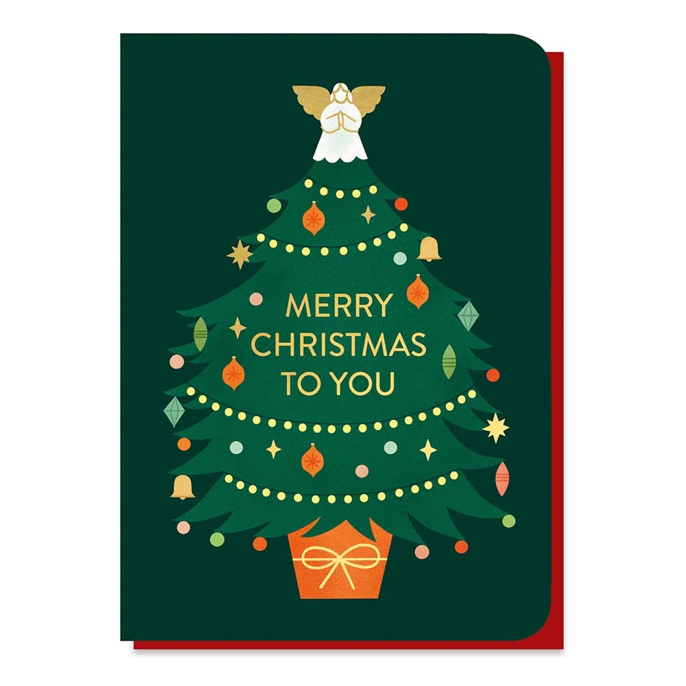 Christmas Tree Greetings Card with Christmas Tree Seed Sticks