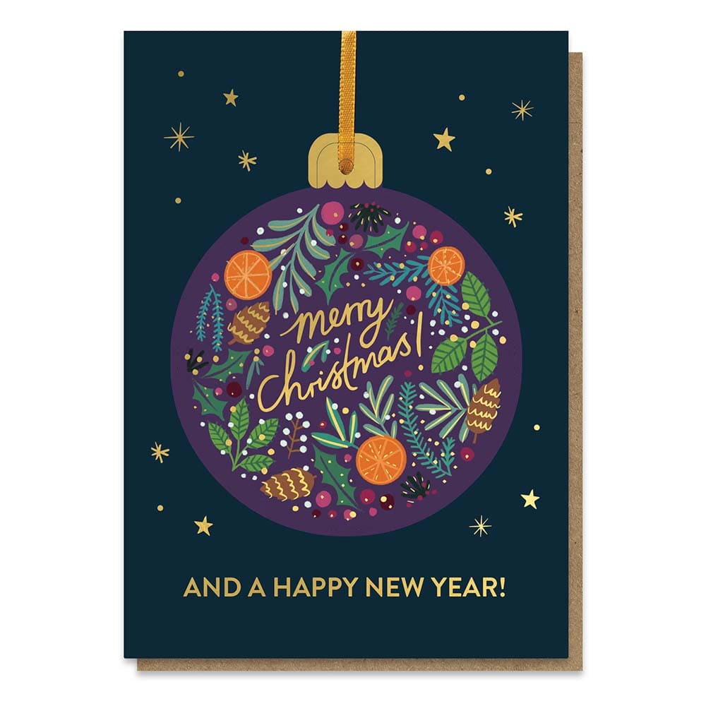 Festive Foliage Pop-Out Bauble Christmas Card &Keep