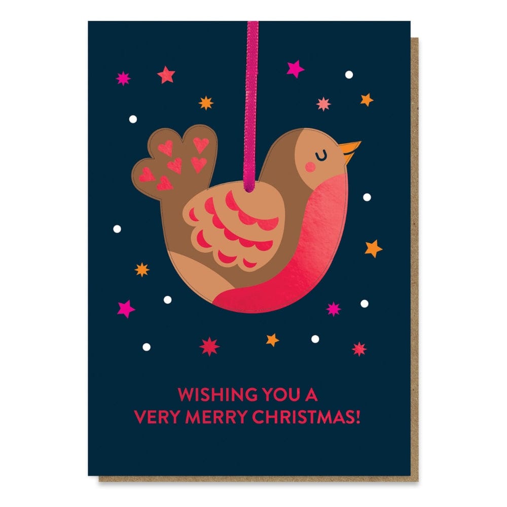 Little Robin Pop-Out Decoration Christmas Card Stormy Knight &Keep