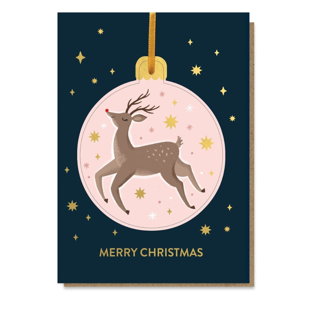 Rudolph Pop-Out Bauble Christmas Card &Keep