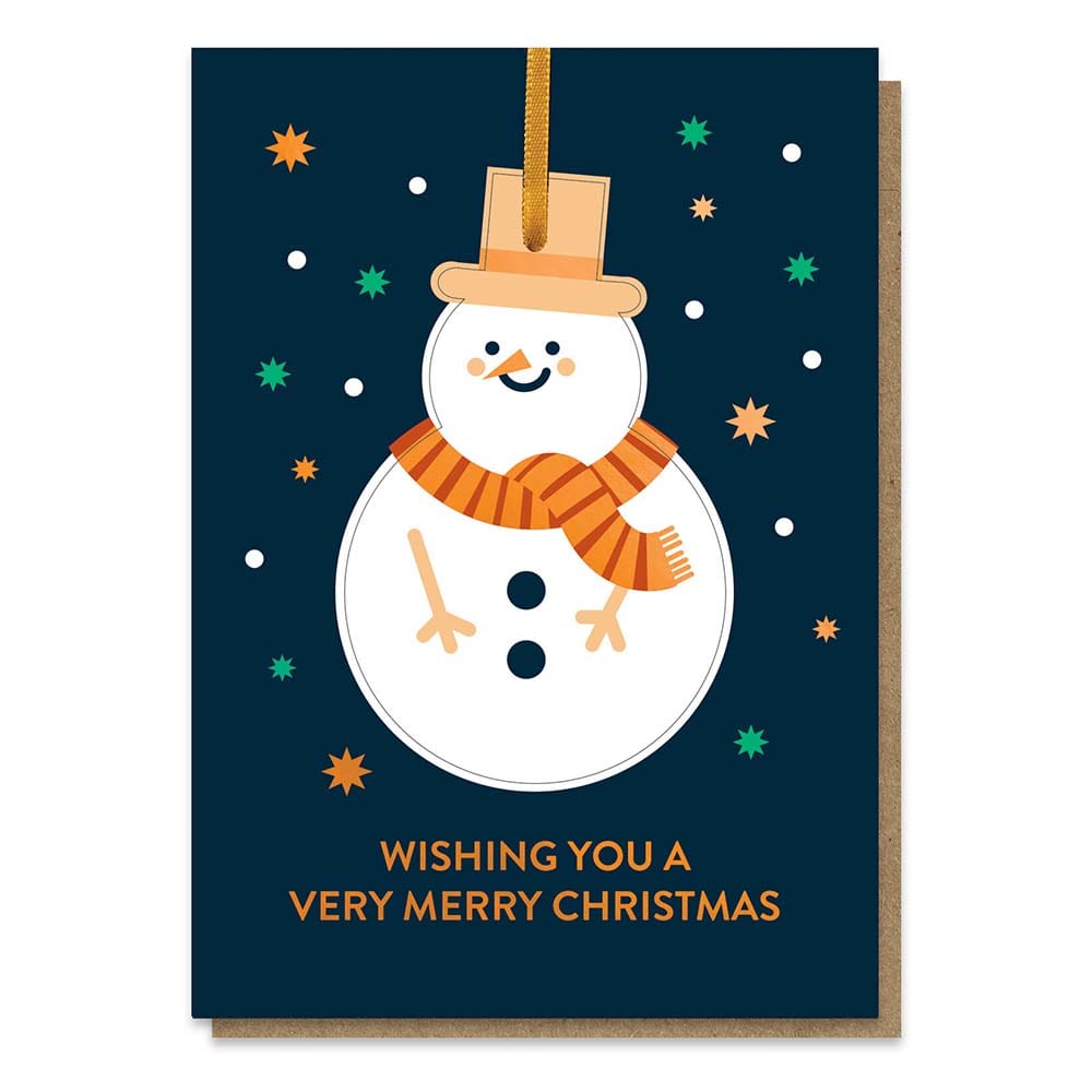 Snowman Pop-Out Decoration Christmas Card &Keep