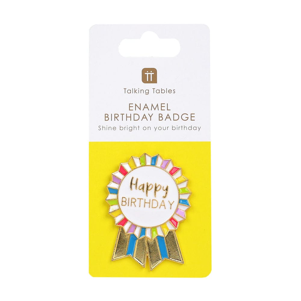 Talking Tables Enamel Happy Birthday Badge &Keep