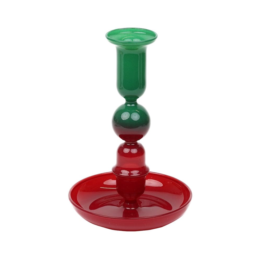Red & Green Ombre Christmas Glass Candle Holder Talking Tables &Keep