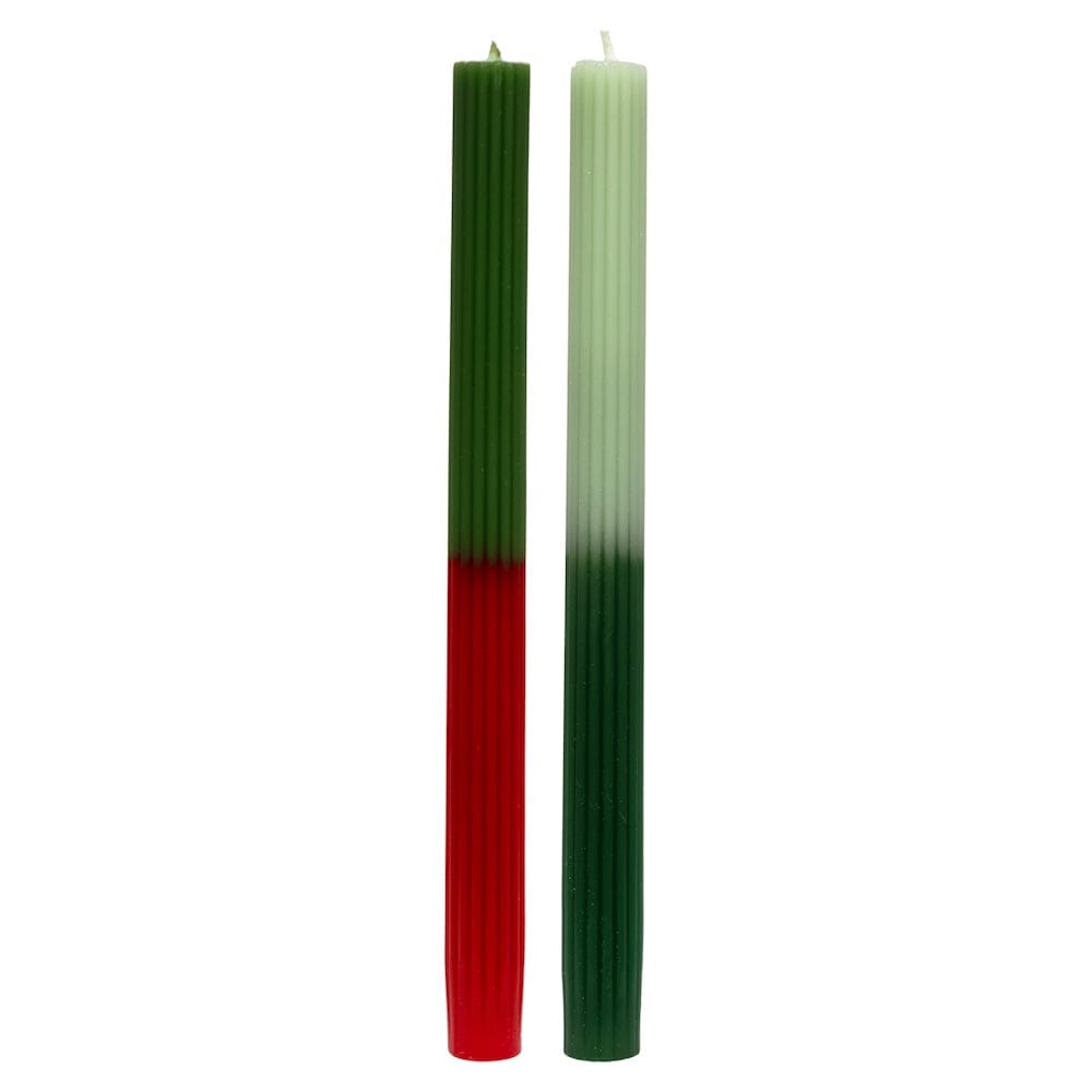 Red & Green Ombre Dinner Candles - 2 Pack Talking Tables &Keep