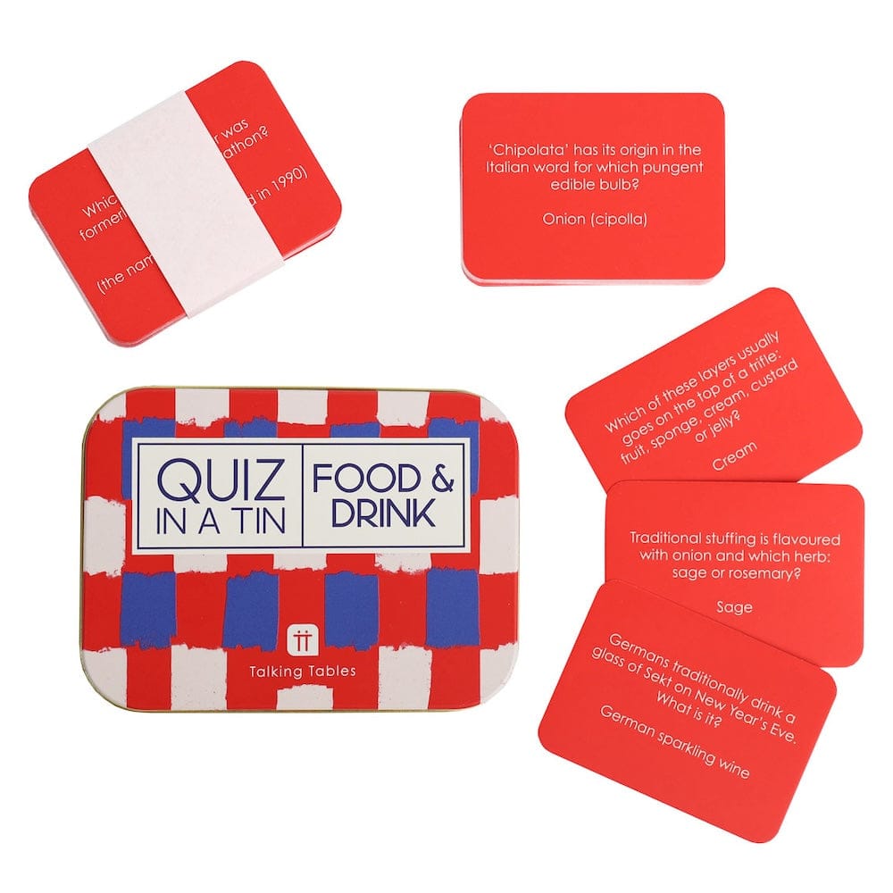 Talking Tables Quiz in a Tin - Food & Drink - &Keep