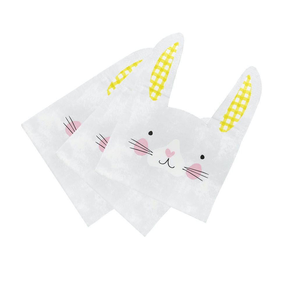 Bunny Shaped Easter Paper Napkins - 20 Pack Talking Tables &Keep