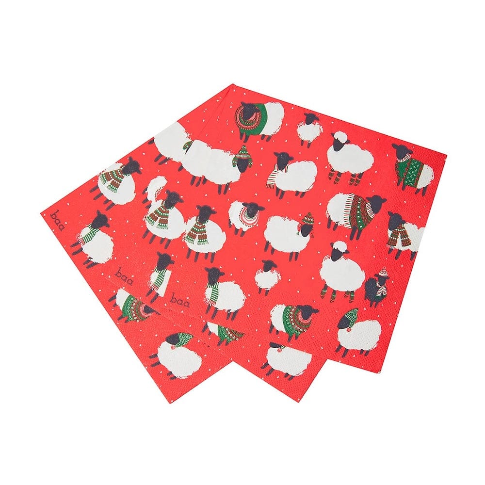 Sheep Christmas Paper Napkins 20 Pack Talking Tables &Keep