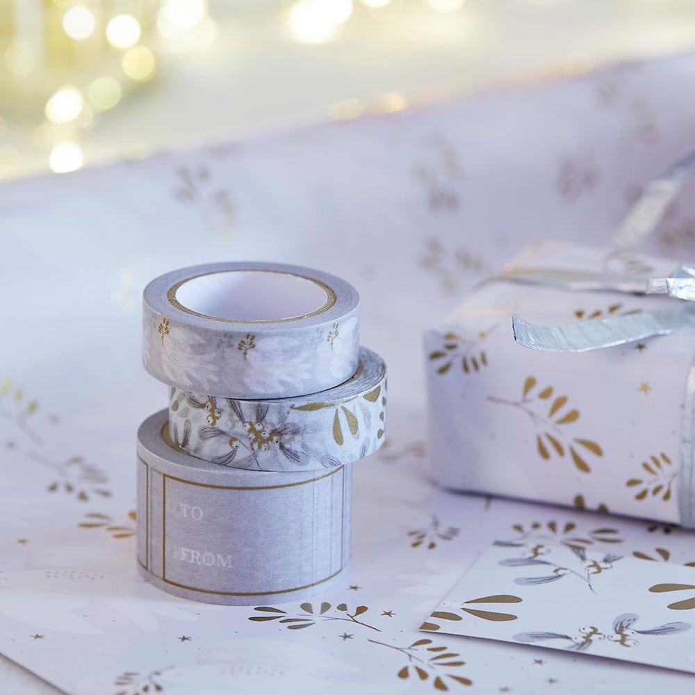 Mistletoe Christmas Washi Tape - 3 Pack Talking Tables &Keep