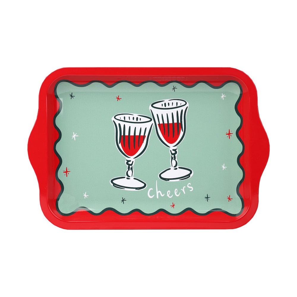 Bon Noel Small Tin Tray Talking Tables &Keep