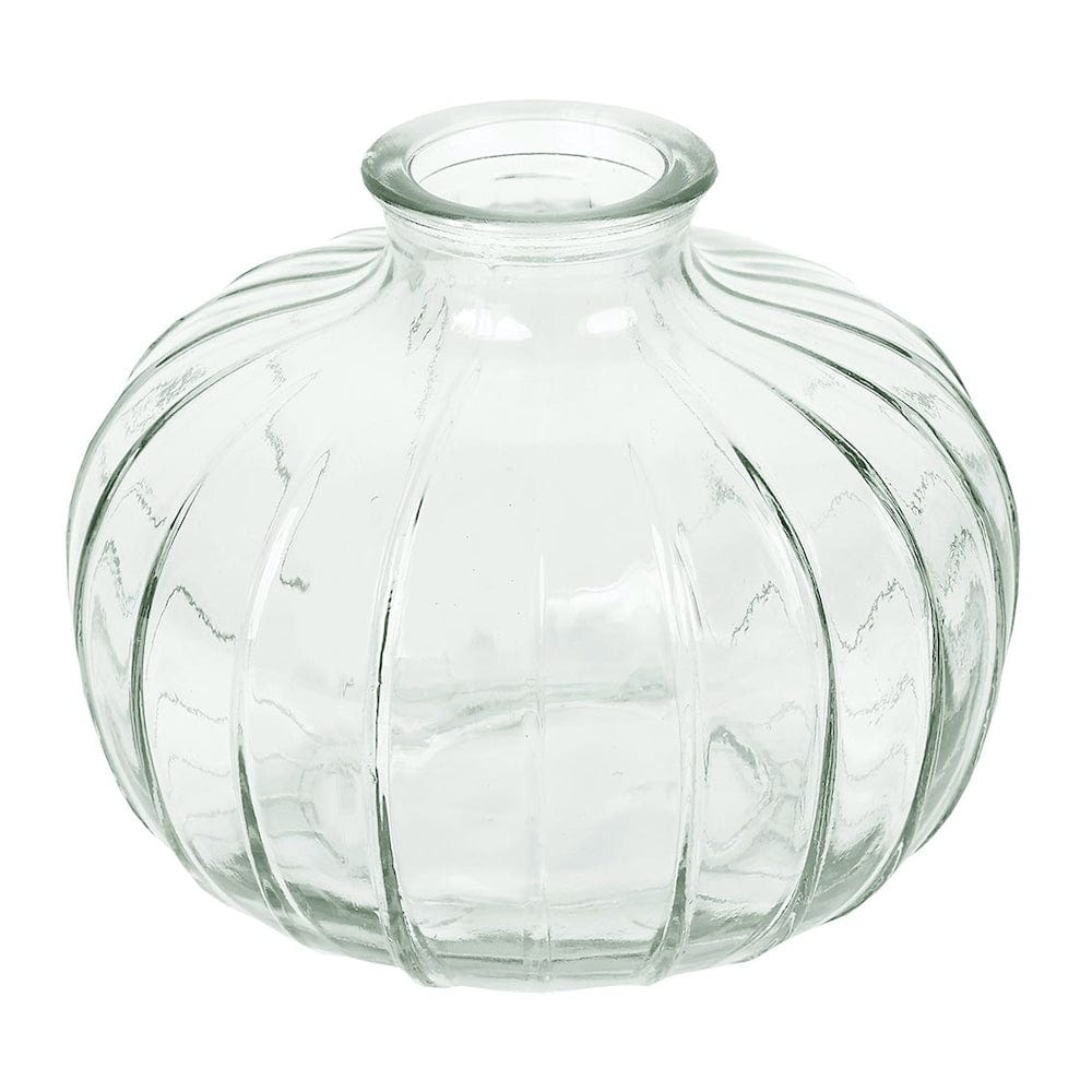 Clear Round Glass Bud Vase