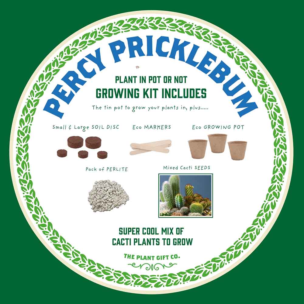 Percy Pricklebum Cactus Growing Kit by The Plant Gift Co. &Keep