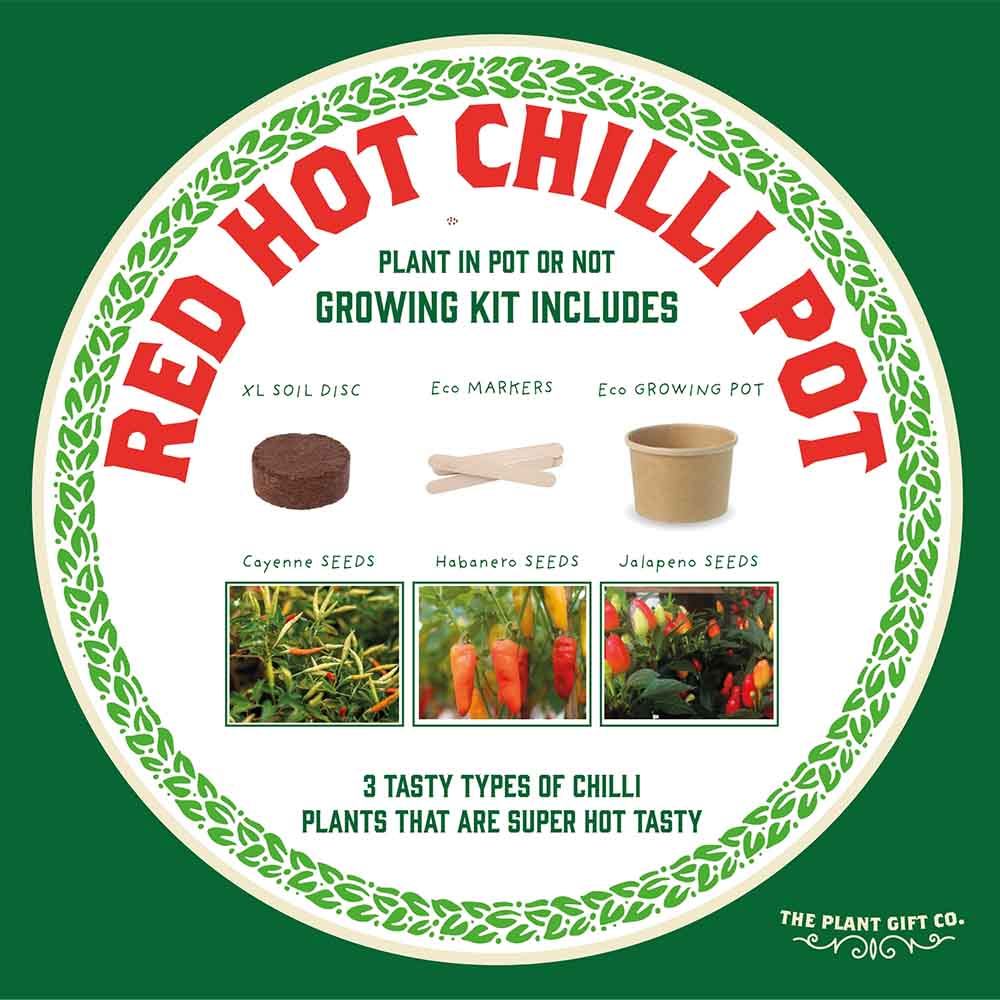 Red Hot Chilli Pot Growing Kit by The Plant Gift Co. &Keep