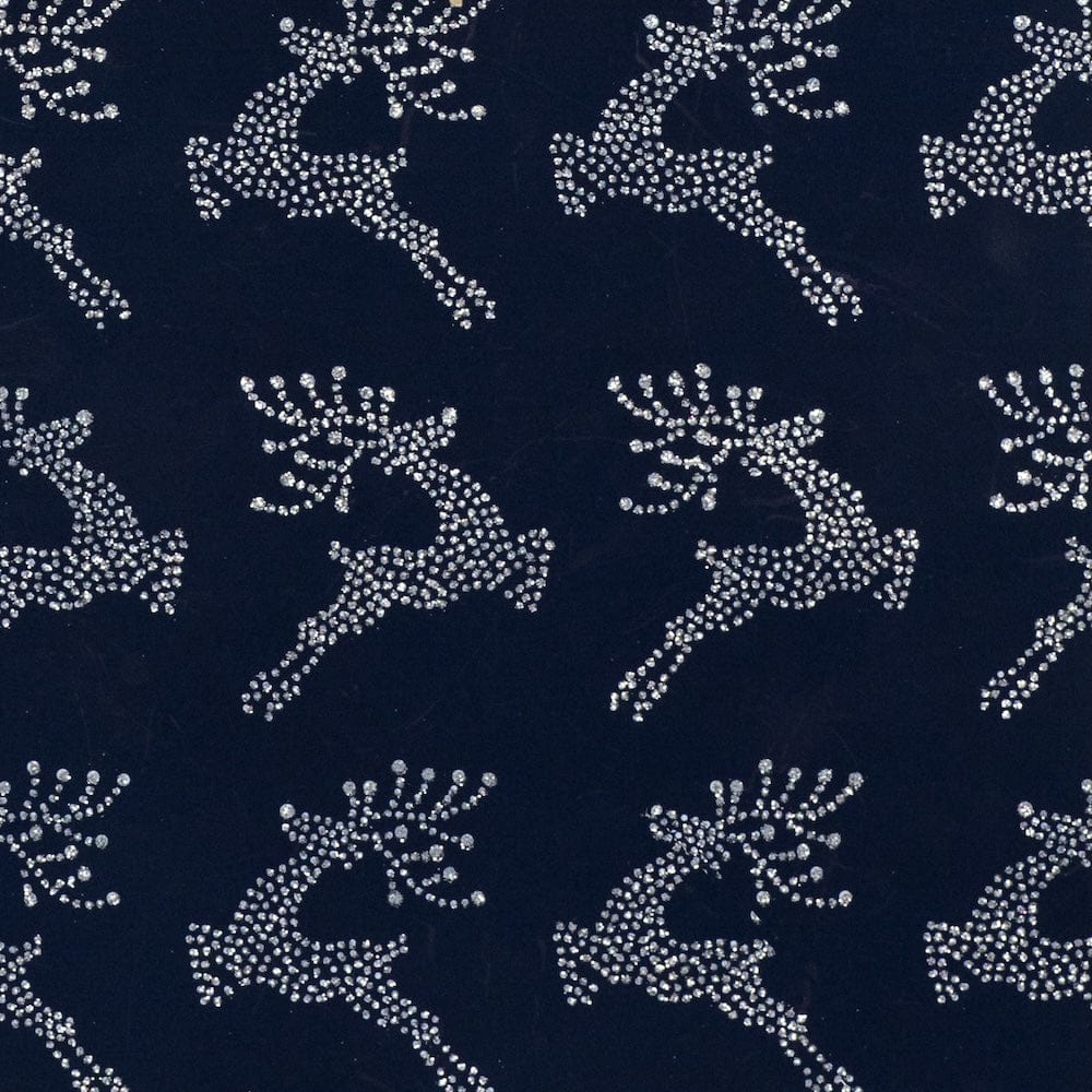 Dotted Reindeer Sparkle FSC Wrapping Paper Sheet The Unique Paper Co &Keep