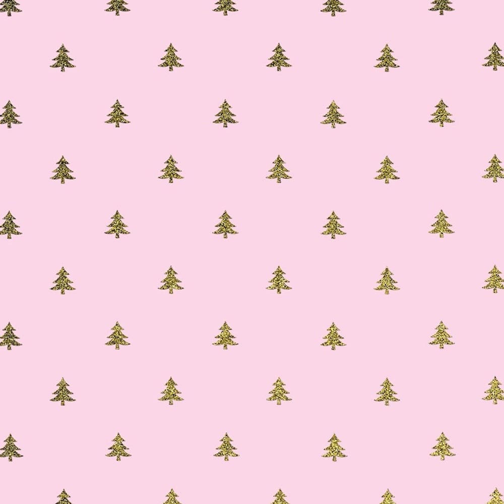 Pink Trees Bioglitter FSC Wrapping Paper Sheet &Keep