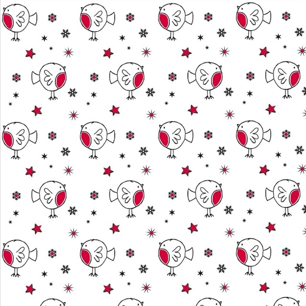 Robins FSC Wrapping Paper Sheet Unique Paper Co. &Keep