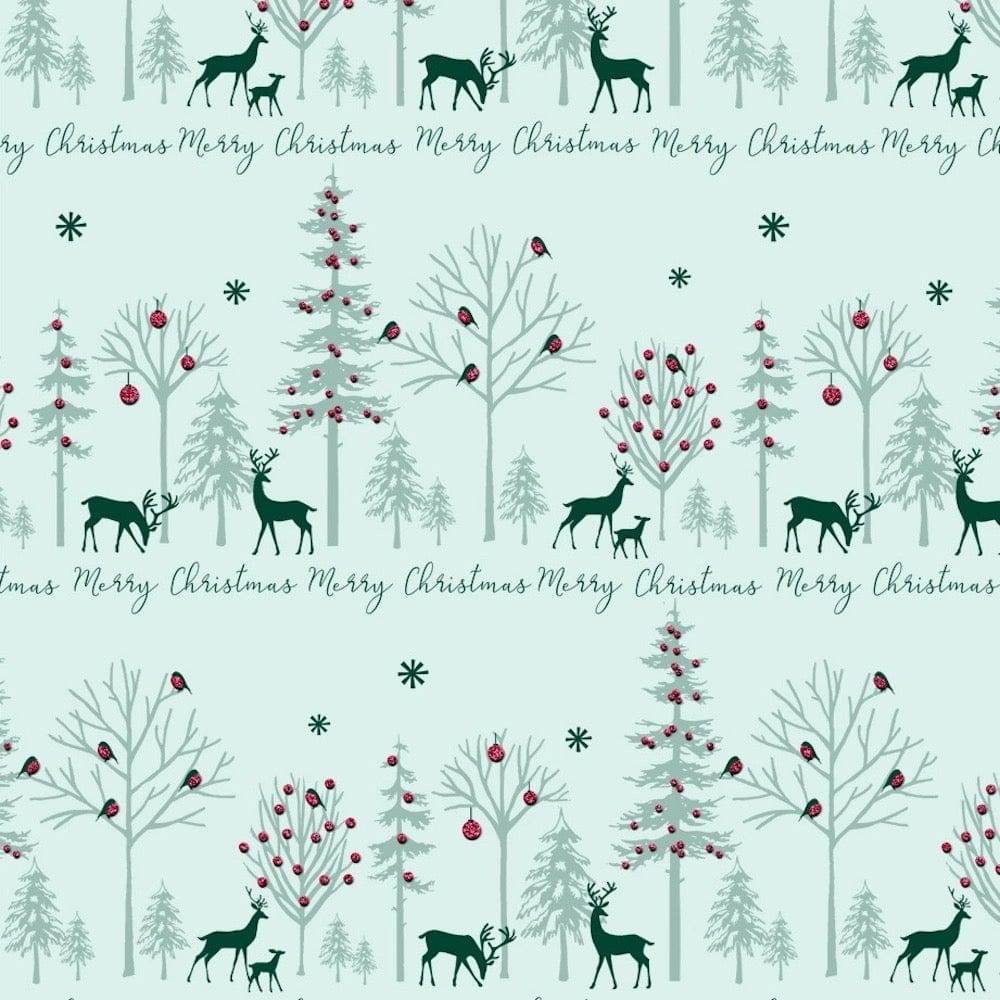 Winter Scene Bioglitter FSC Wrapping Paper Sheet &Keep