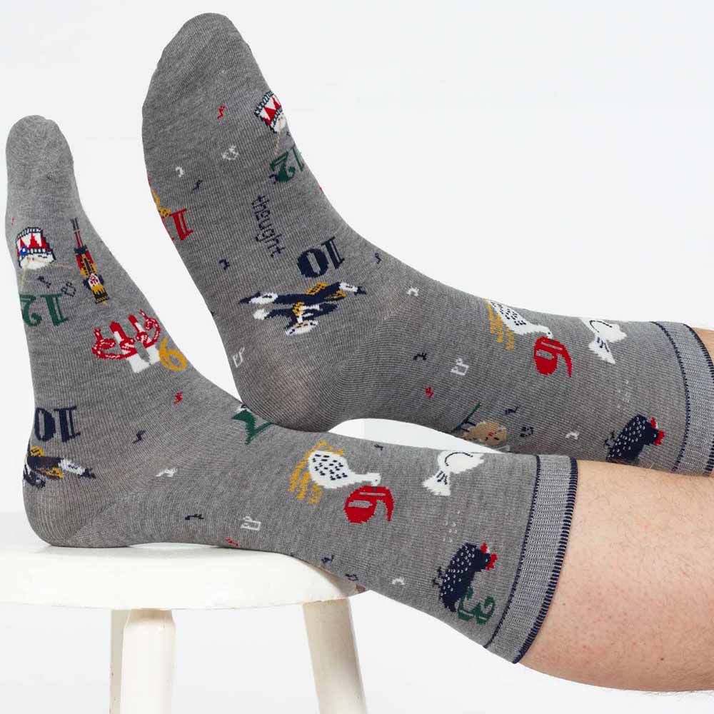 12 Days of Christmas Men's Bamboo Socks by Thought &Keep