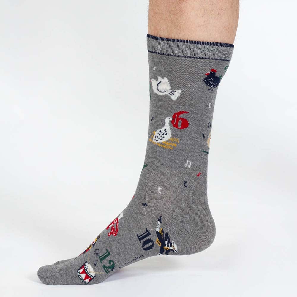 12 Days of Christmas Men's Bamboo Socks by Thought &Keep