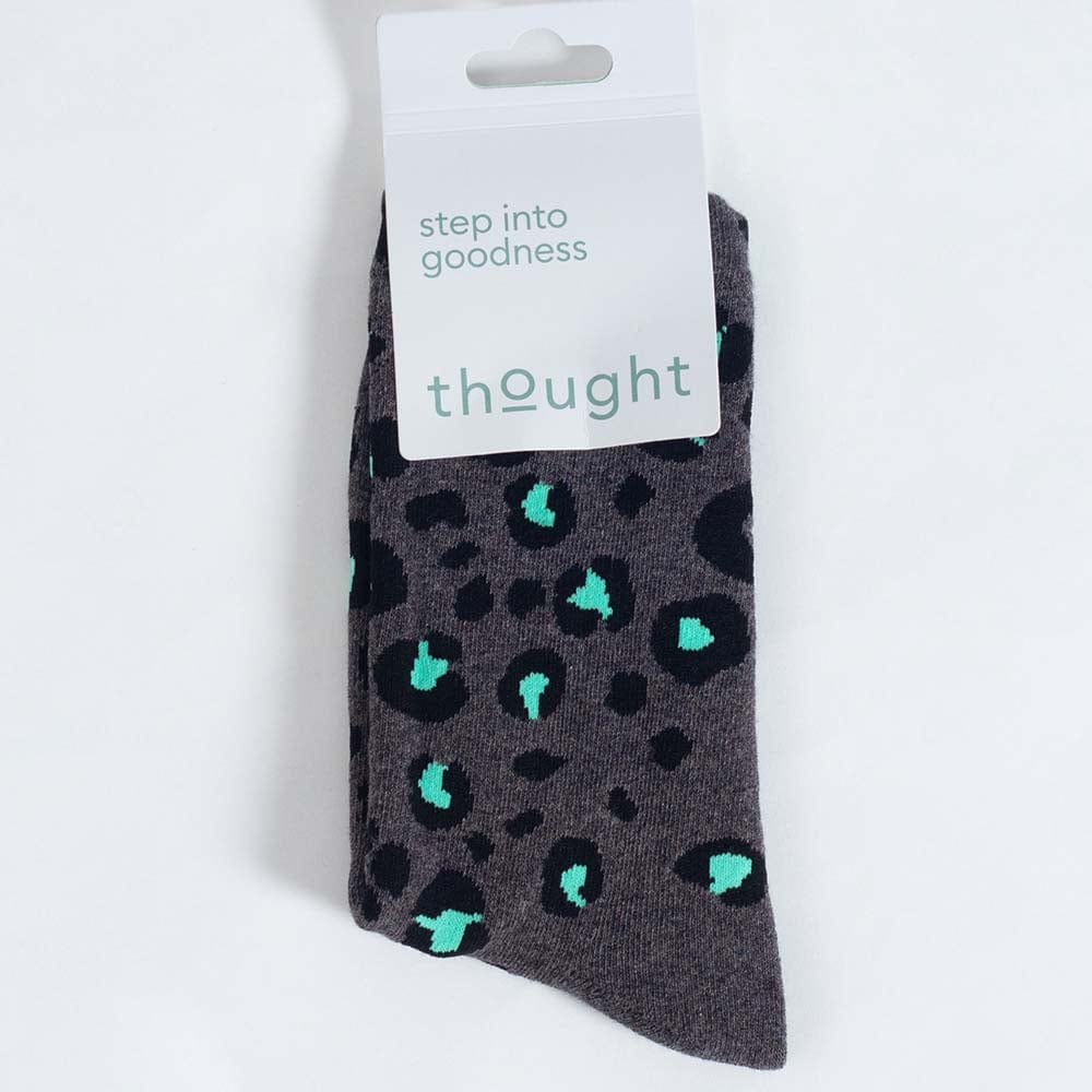 Leopard Print Women's Organic Cotton Socks by Thought &Keep