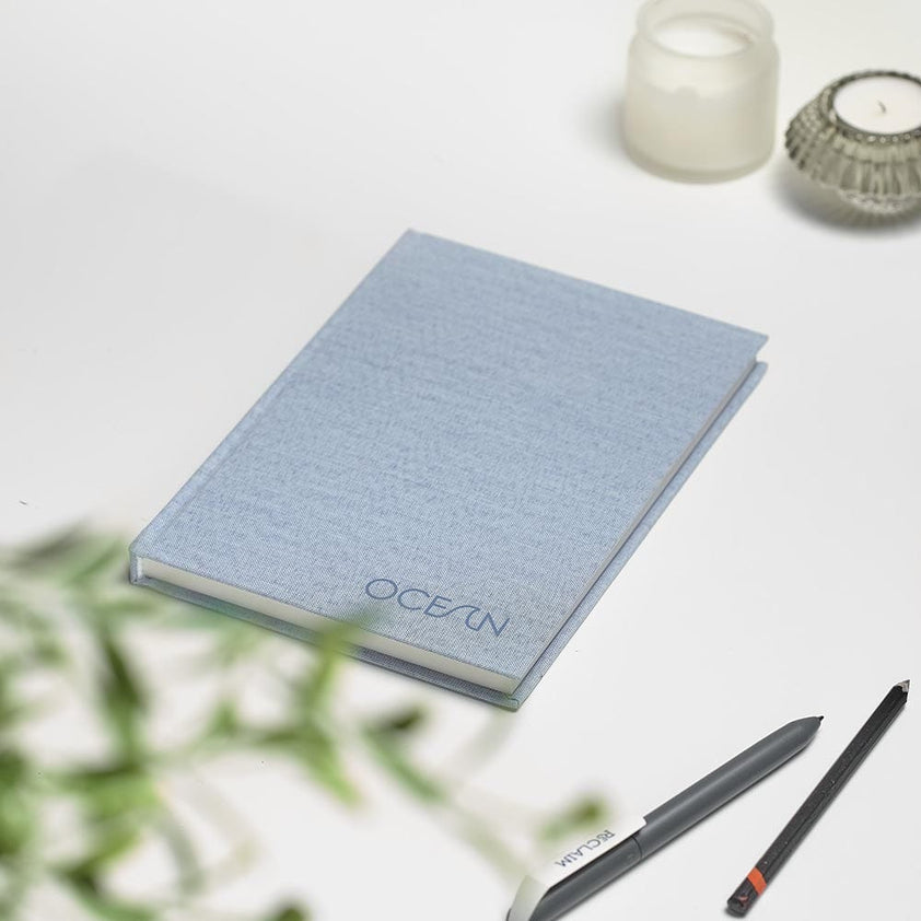 OCEAN Recycled Ocean Plastic Notebook A5 4 Colours Repurposed | &Keep