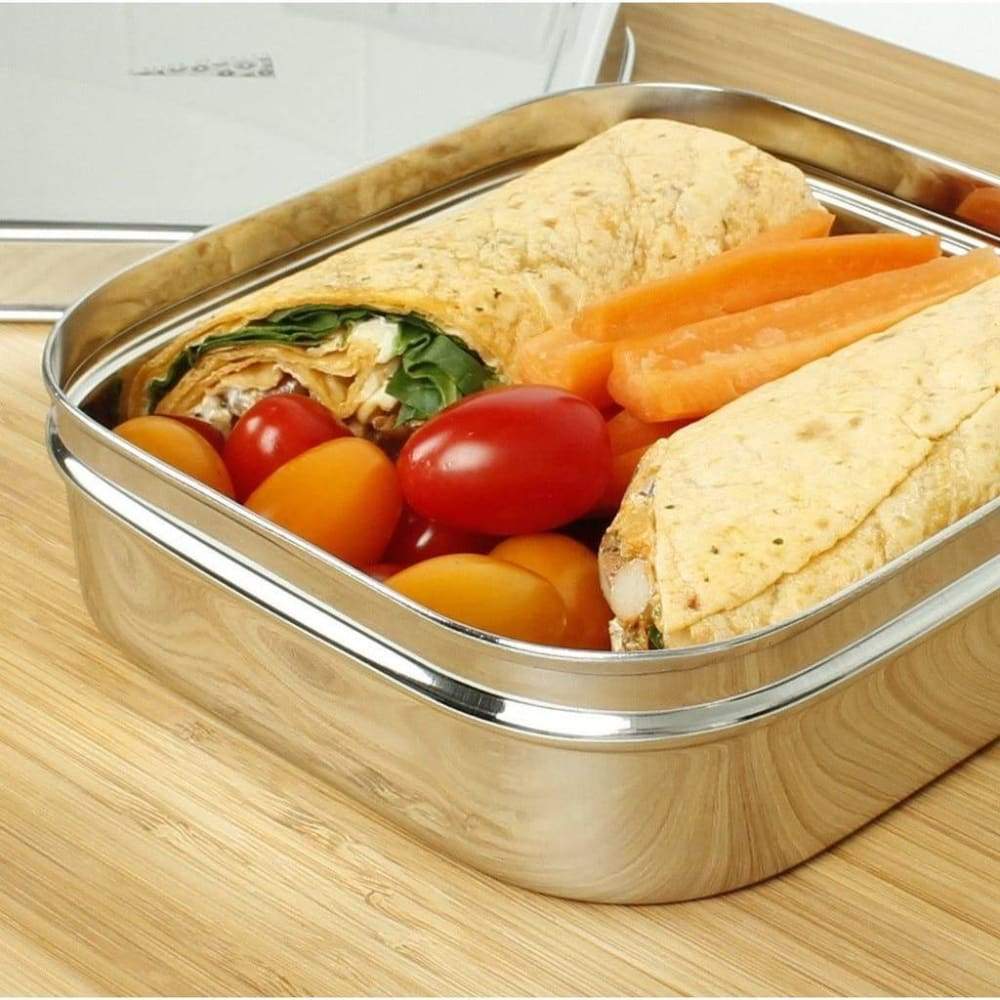 A Slice Of Green A Slice Of Green Large Square Stainless Steel Food Container &keep