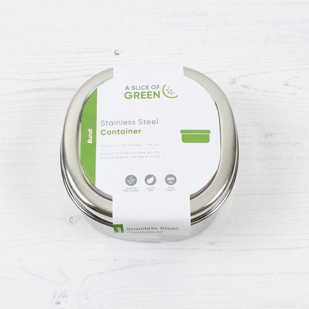 A Slice of Green A Slice of Green Stainless Steel 650ml Food Container - Bundi &Keep