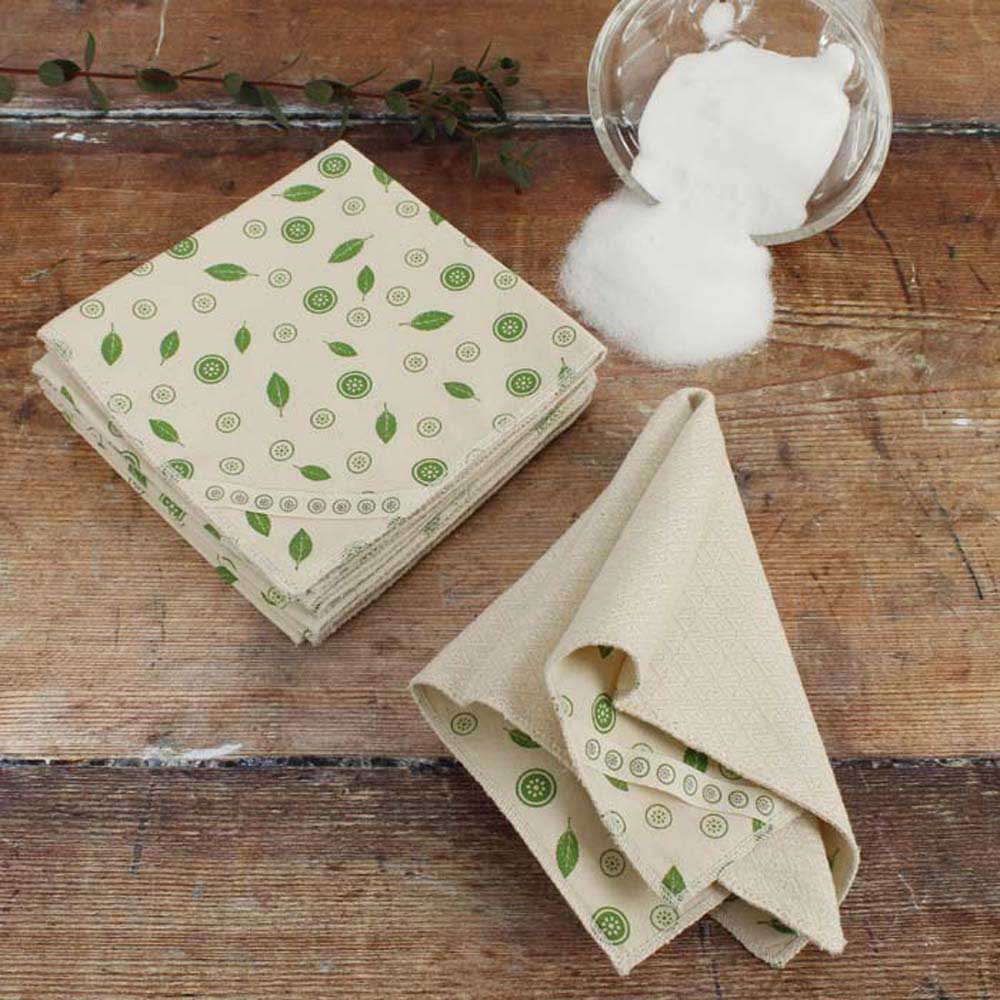 Organic Cotton Unpaper Towels - Mint Leaf - Pack of 5 &Keep