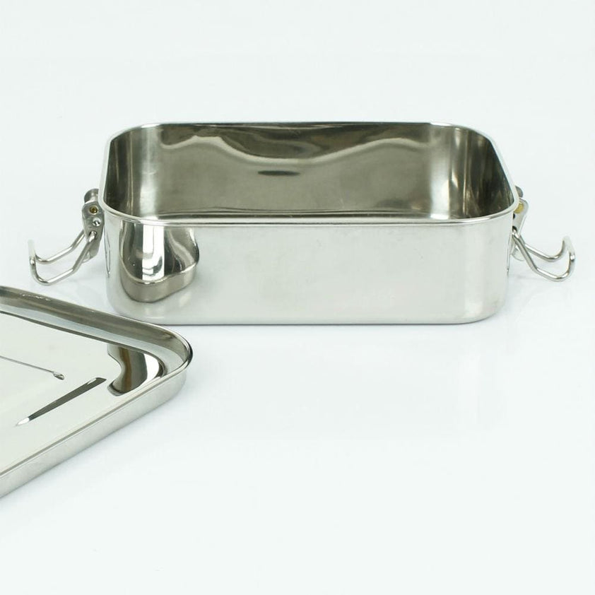 Stainless Steel Rectangle Lunchbox by A Slice of Green | &Keep