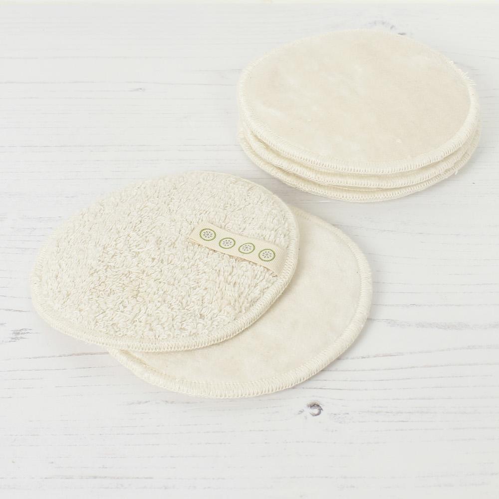 Large Organic Cotton Facial Pads - Pack of 5 White A Slice of Green &Keep