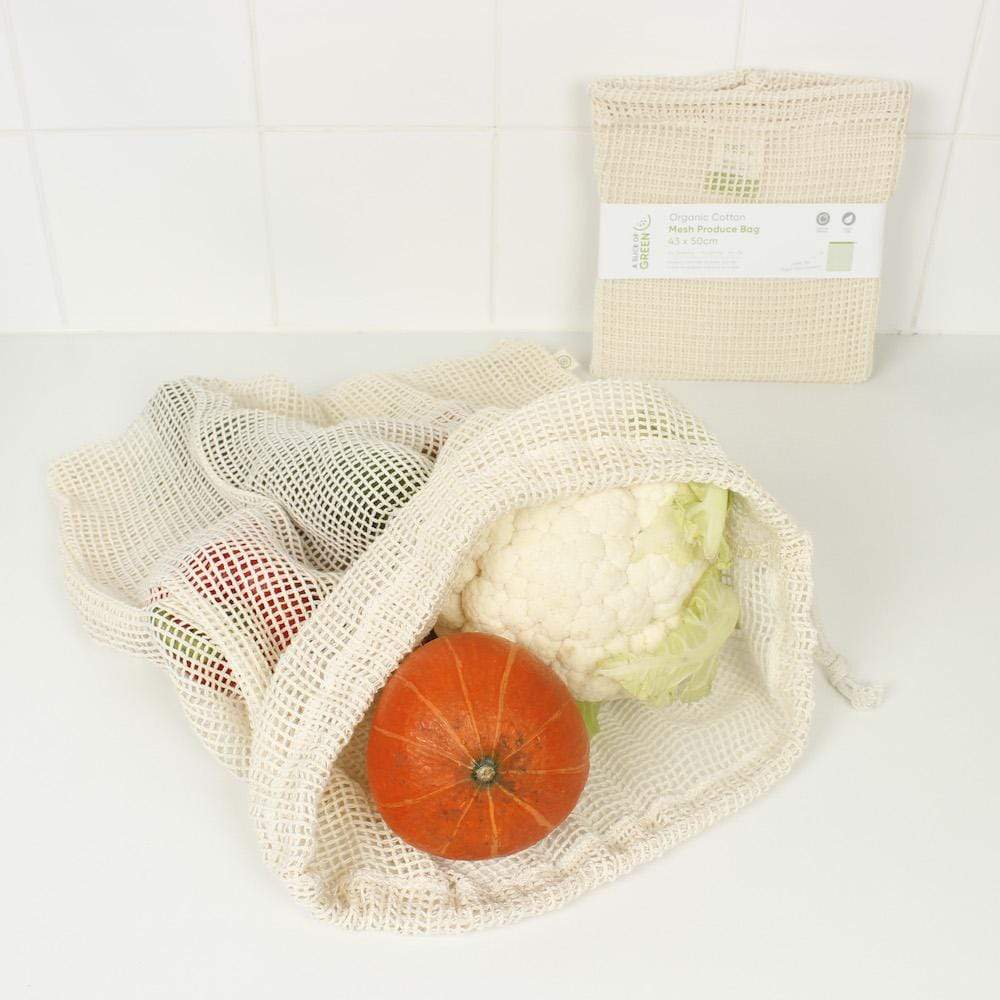 Extra Large Organic Cotton Mesh Produce Bag A Slice of Green &Keep 
