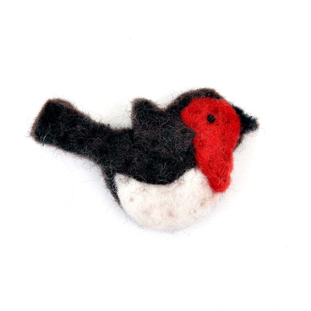 Christmas Robin Felt Brooch