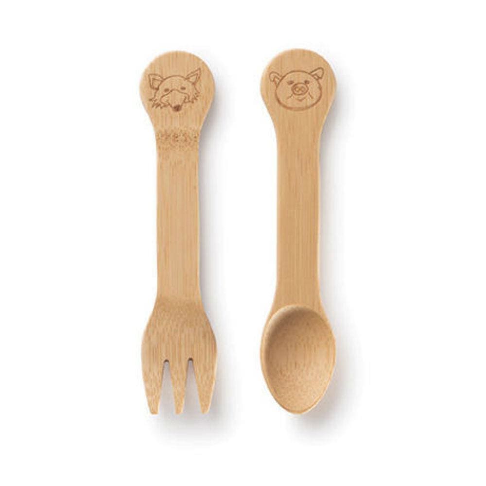 Bambu Organic Bamboo Childrens Fork & Spoon &keep