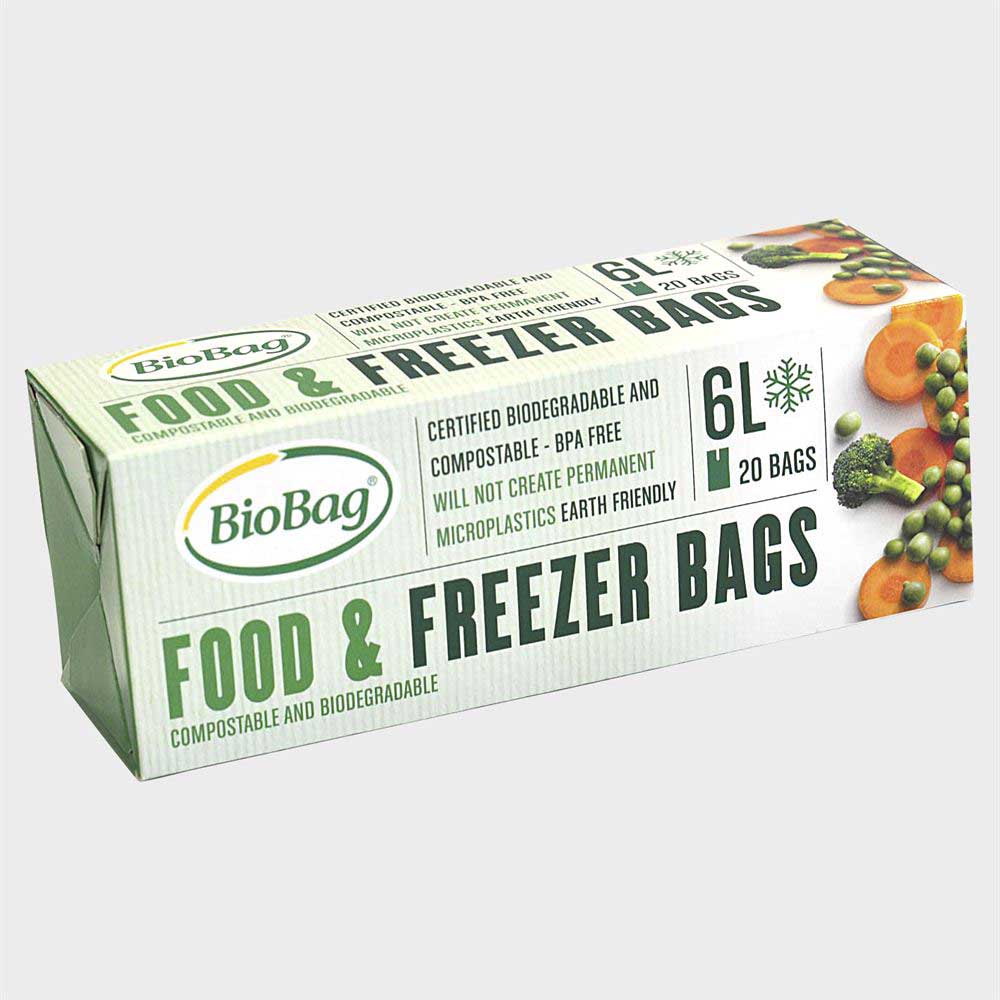 BioBag Compostable Food & Freezer Bags - 20 x 6 litre &Keep