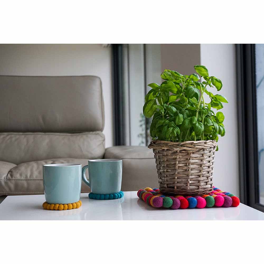 Fairtrade Wool Felt Coasters & Trivet &Keep