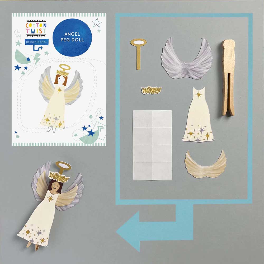 Make Your Own Angel Peg Doll Kit &Keep