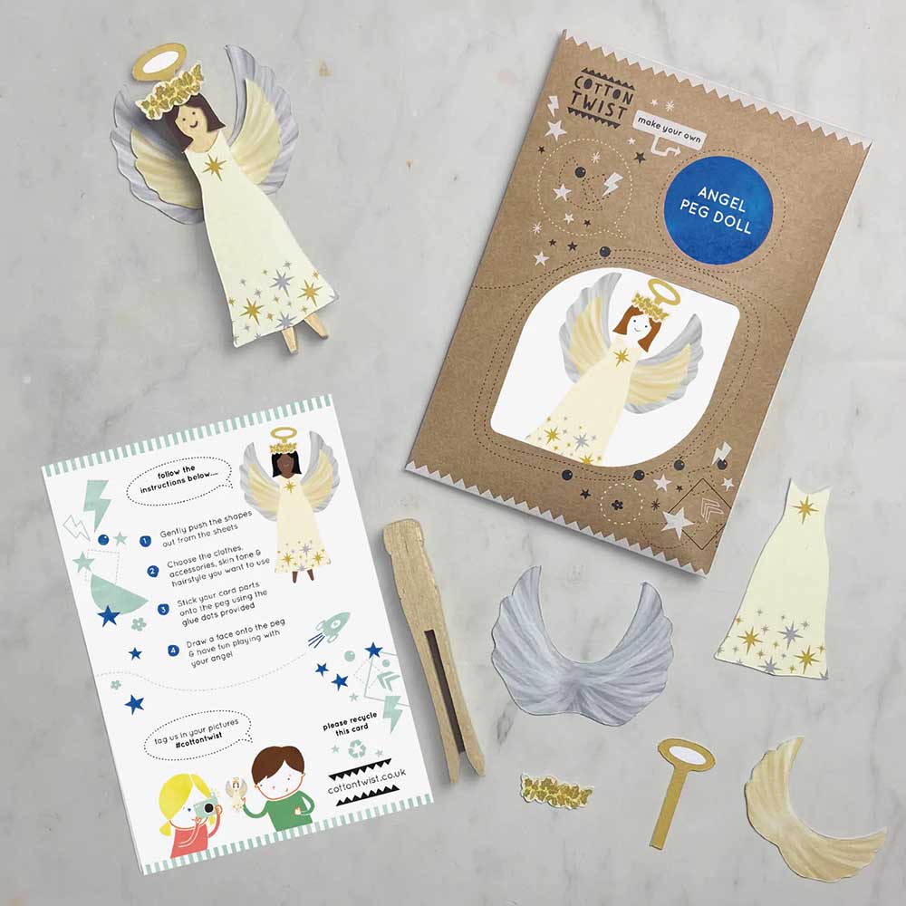 Make Your Own Angel Peg Doll Kit &Keep