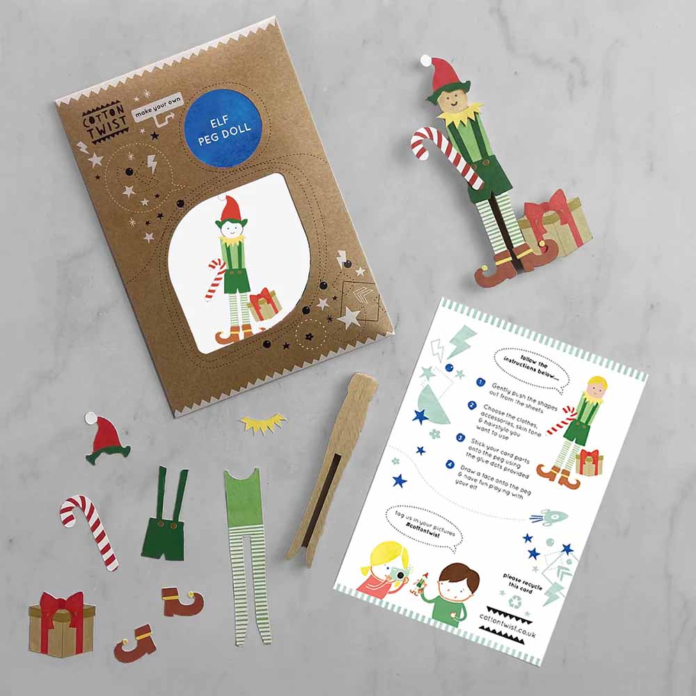 Make Your Own Elf Peg Doll Kit &Keep